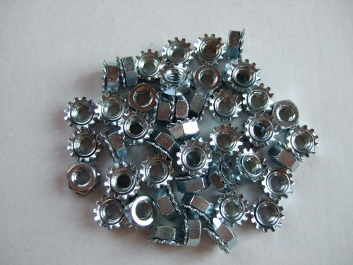 &#034;NEW&#034; Steel Zink Coated  Lock Nuts #1/4&#034;-20 Qty: 50