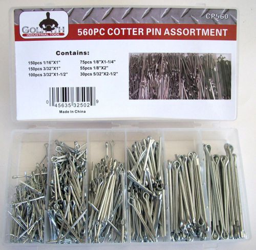 560pc goliath industrial cotter pin assortment clip key hardware for sale