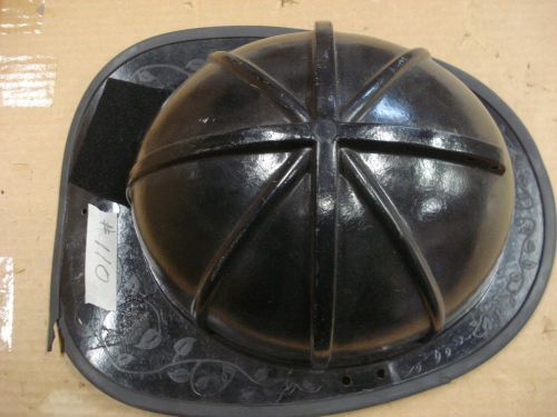 Morning pride black helmet outer shell only firefighter turnout fire gear ..#110 for sale