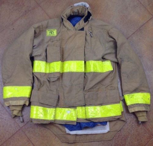 Firefighter gear morning pride structural bunker turnout jacket &amp; liner 42 chest for sale