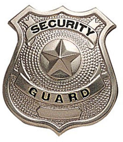 Nickel Plated Security Guard Badge 1900