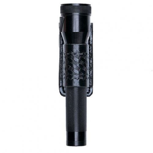 Aker A654-BW Basketweave Black Open Top/Bottom Flashlight Holder for Scorpion