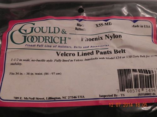 Gould and goodrich x55-md phoenix nylon belt: size 34 to 38 (medium) for sale