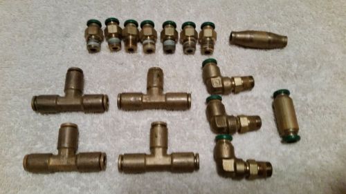 Used Parker &amp; Alcan Straight - Elbow - Union -Push-to-Connect Fittings