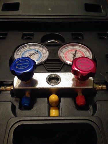 Pittsburgh automotive r-134a  a/c manifold gauge set nib accessories + paperwork for sale