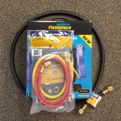 Fieldpiece sman460 manifold, 36&#034; yj sealright hoses, 3/8&#034; vacuum hose 60&#034; - new! for sale