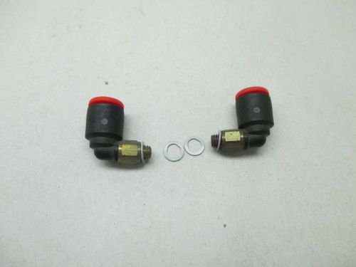 LOT 2 NEW SMC KQL07-32 PUSH TO CONNECT 1/4IN TUBE 1/16IN NPT ELBOW D442651