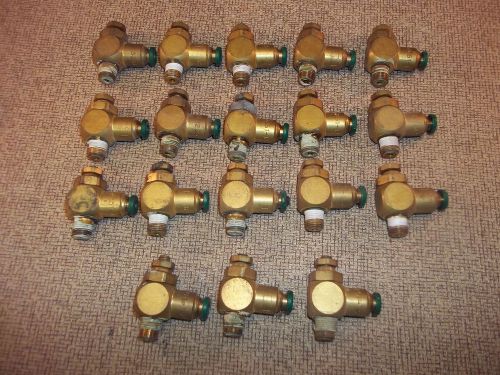 Lot of 18 parker schrader bellows cb6 1/8&#034; npt flow control fittings for sale