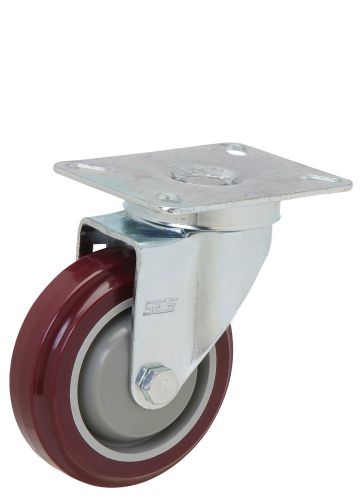 Caster Swivel Plate: TP 3-1/8x4-1/8. Polyurethane Wheel: 4&#034; x 1-1/4&#034;. Annulus