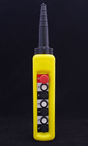 2 speed hoist crane 6 pushbutton pendant control station with e-stop for sale