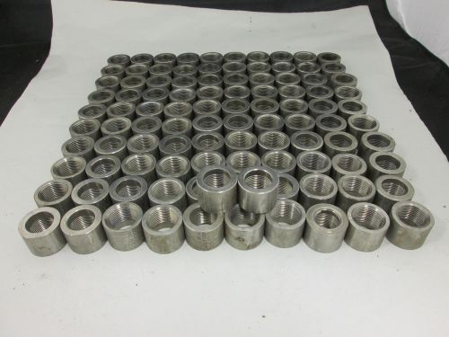 Lot of 102  3/4&#034; Stainless Steel Half Couplings 304L Threaded