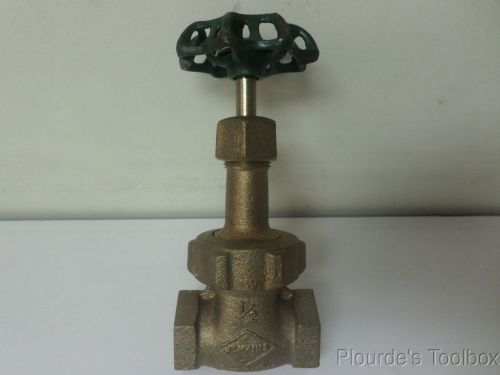 Used jenkins 1/2&#034; female npt bronze gate valve, 0.3 wsp, 300 wog, 47-u for sale