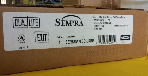 Dual Lite Sempra Model # SERSRWN-DC-LRBB