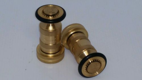 1.5&#034; 1-1/2&#034;brass fire hose water nozzle fog nozzle with bumper. nh/nst threads for sale