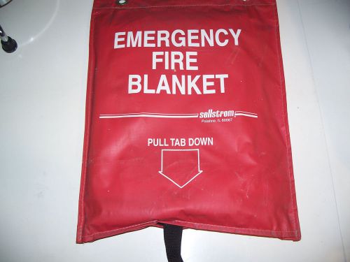 Sellstrom Emergency Fire Blanket  With Pouch Blanket in great shape pull down