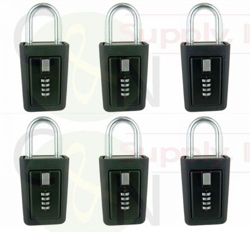 Pack of 6 lockboxes realtor key storage lock box real estate 4 digit lockbox