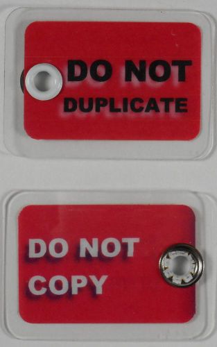 Security key tags, key ring tags, do not duplicate, do not copy - pack of 2 for sale
