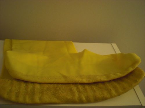 One Pair of New Rubber Yellow HAZMAT Boot/Shoe Cover 2X/XXL w/Textured Soles