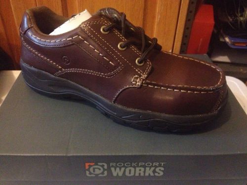 Work Shoes, Comp, Mn, 8, Brn, 1PR