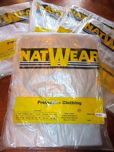 NATWEAR PROTECTIVE CLOTHING RAIN SUIT, Clear Pants &amp; Hood Zip Jacket XL 3XL 4XL