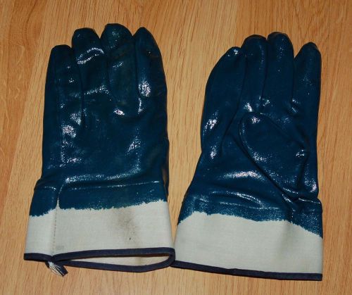 Nitrile coated  work gloves cotton lining safety cuff metal handling 1 dozen for sale