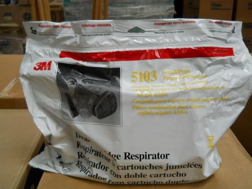 3m 5103 dual cartridge half-face respirator small organic vapor acid gas *new* for sale