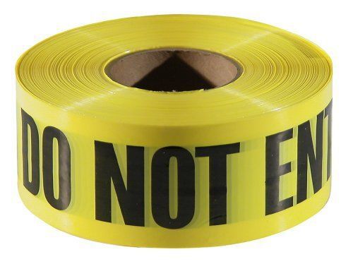 Barricade caution do not enter tape yellow with black ink 1000 feet x 3 for sale