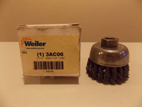 NEW WEILER Knot Wire Cup Brush 3AC06