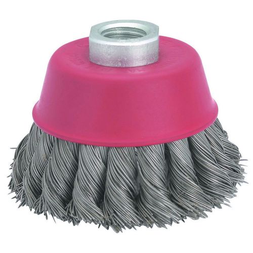 3 &#034; twisted wire cup brush, universal arbor fits most 4&#034; to 4-1/2&#034; grinders for sale