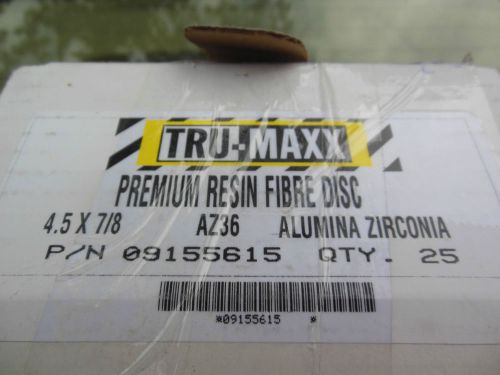 Tru-maxx 4.5 x 7/8 AZ36 Alumina Zirconia grinding disc Q25