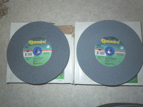 Lot of 2 NORTON Grinding Wheels 7x1x1 (60/80G and 100/120G) with bushings     FC