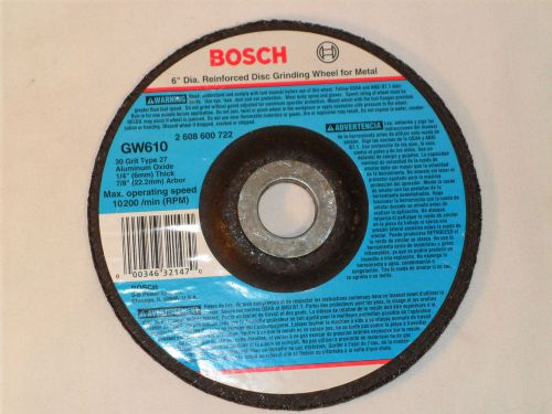 BOSCH 6&#034;IN DIA REINFORCED GRINDING WHEEL for METAL