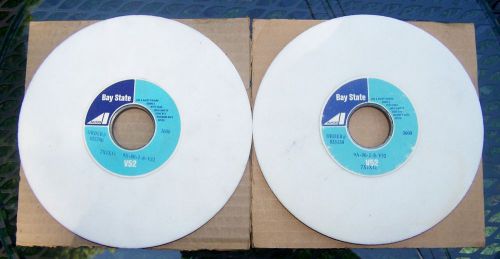 2 new white grinding wheel bay state avco 7x1/4x1-1/4 9a 80 j8 v52, 3600 rpm for sale