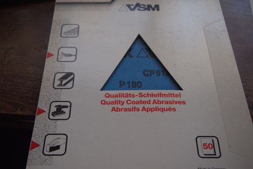 VSM CP918C P180 Sanding Sheets Abrasive Material: Silicon Carbide  (50-Pcs)