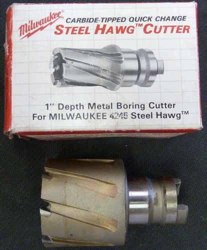 Milwaukee 49-57-1752 1-3/4 carbide steel hawg annular broach cutter quick change for sale
