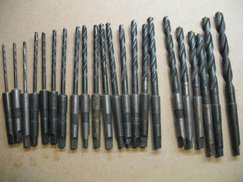 22 piece 1m taper shank drill bit set used hss morse high speed hss great deal for sale