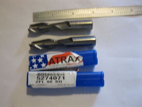 2 new atrax solid carbide 1/2&#034;  end mills.2 flute.