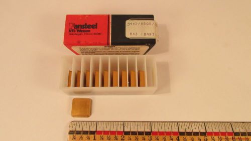 Fansteel indexable inserts 3/4 inch square 663 3482 8506 380a rev2 new o/s box10 for sale