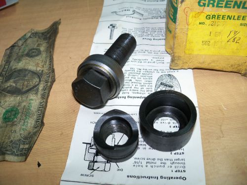Greenlee Radio Chassis Punch 1-7/32&#034; Round  730 NOS w bearings