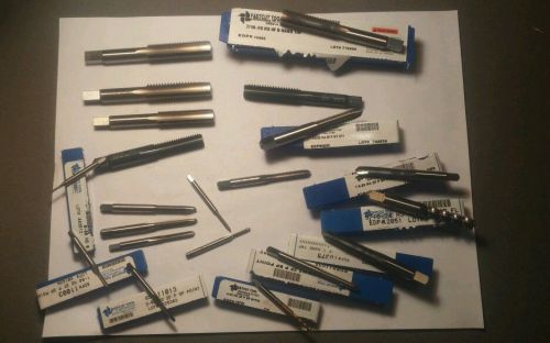 Set of 21 new machinist grade taps 0-80 to 1/2-13 brubaker fastcut usa $250 lot for sale