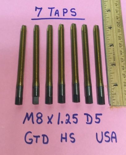 7 new m8 x 1.25 d5 hs extra long taps for sale