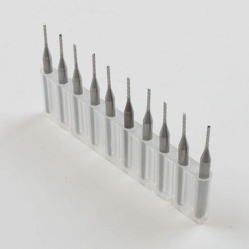 10x 3.175mm Carbide End Mill 1.0mm Cutting for CNC PCB Machinery