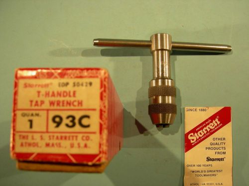Starrett no.93c t-handle tap wrench capacity for 1/4&#034; to 1/2&#034; taps for sale