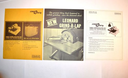 LEONARD GRIND-R-LAP ADVERTISEMENT GROUP #RR266 price list features images