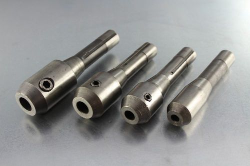 R8 shank milling tool holders lot of 4 3/8&#034;, 1/2&#034;, 5/8&#034; &amp; 3/4&#034; diameter for sale
