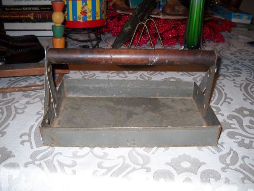 Vintage Metal Tool Tray 6 1/2 X 9 1/2 With Handle