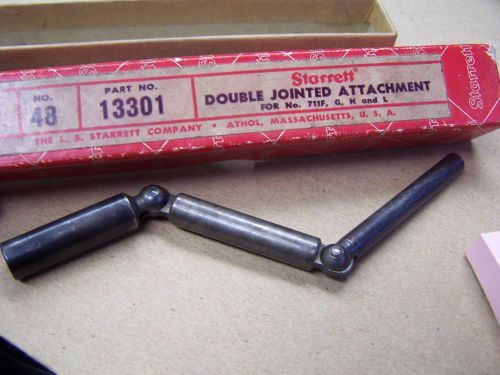 Starrett No 13301 double jointed attachment for last word dial test indicator