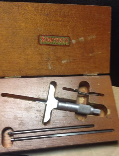 Starrett 0-3&#034; blade depth micrometer for sale