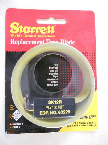 Starrett #sk12r 3/4&#034; x 12&#034; replacement tape blade made in usa!! new!! for sale