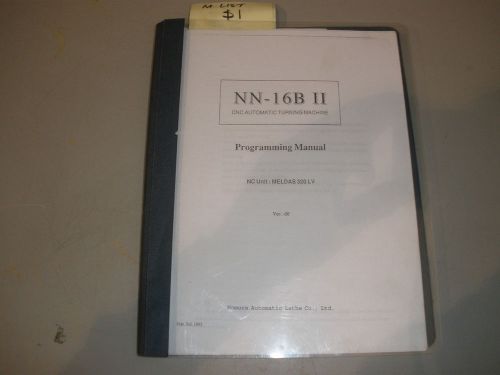 Nomura Swiss CNC Lathe Programing Manual Meldas 320 LV Control